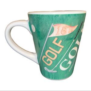 Clubhouse Collection Mug Golf Balls Tees Green Collector's 4.5" Coffee Mug